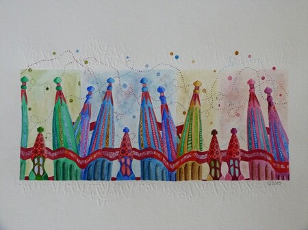 "BCN towers", aquarelle, 24x32 cm, mars 2013 (vendu)