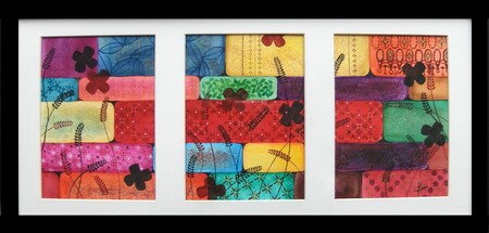 "Batik brik 1, 2 et 3", aquarelle, 12x18 cm, juin 2010 (collect. perso)