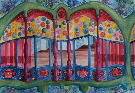 "Casa batik", aquarelle, 20x30 cm, novembre 2010 (vendu)