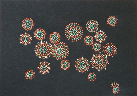 "Corona inspired 2", acrylique sur papier, 18x24 cm, mars 2020