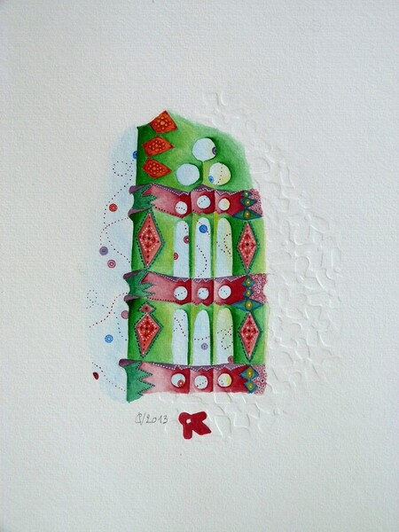 "Esprit gothique", aquarelle, 18x24 cm, mai 2013 (vendu)