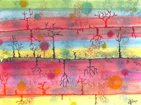 "Improvisation 1", aquarelle, 18x24 cm, mai 2010