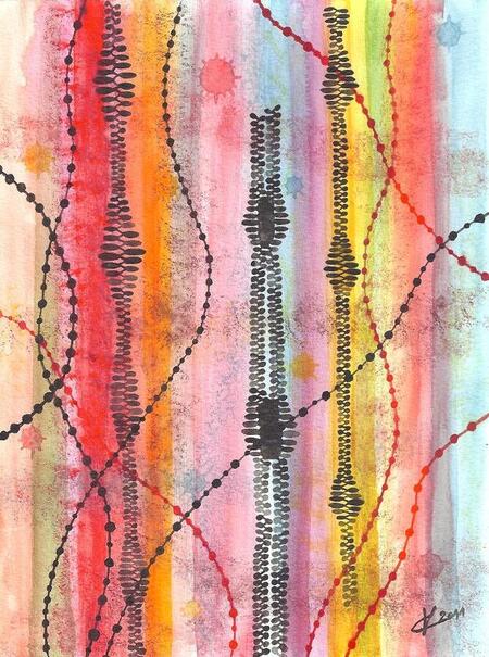 "Improvisation 2", aquarelle 18x24 cm, janvier 2011