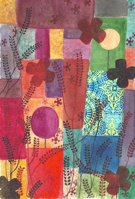 "Inspiration PK 2", techniques mixtes, 18x12 cm, janvier 2010