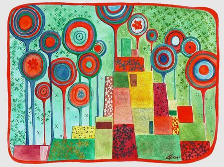 "Inspiration FH", aquarelle, 18x24 cm, avril 2010 (vendu)