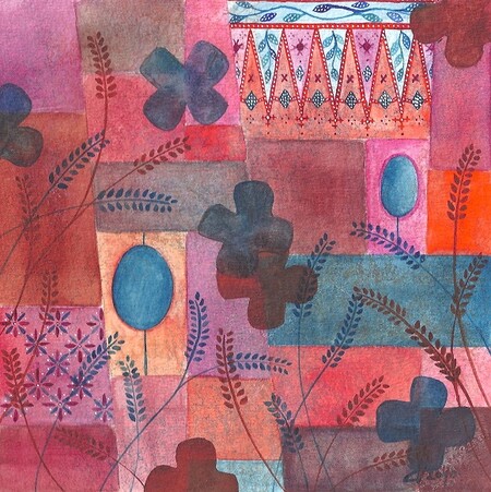 "Inspiration PK 3", aquarelle, 15x15 cm, f&eacute;vrier 2010 (vendu)