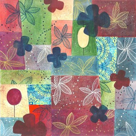 "Inspiration PK 4", techniques mixtes, 20x20 cm, mars 2010