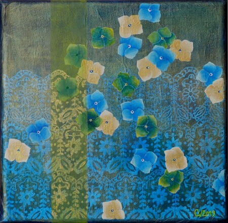 "Kerdalo inspired 2", acrylique sur toile, 20x20 cm, octobre 2019