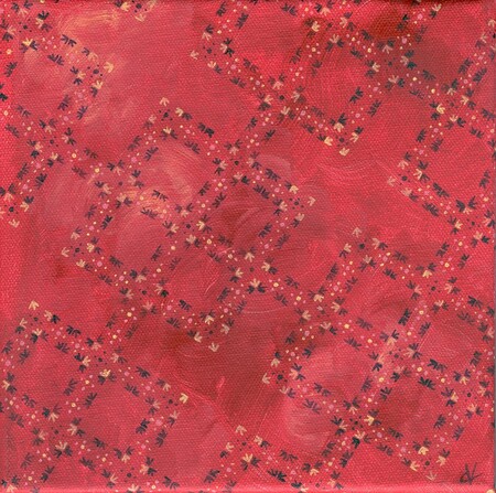 "Moyen batik 7", acrylique, toile sur chassis, 20x20 cm, juin 2009 (collect. perso)