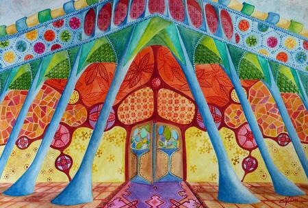 "Passion en batik", aquarelle, 20*30 cm, avril 2011 (vendu)