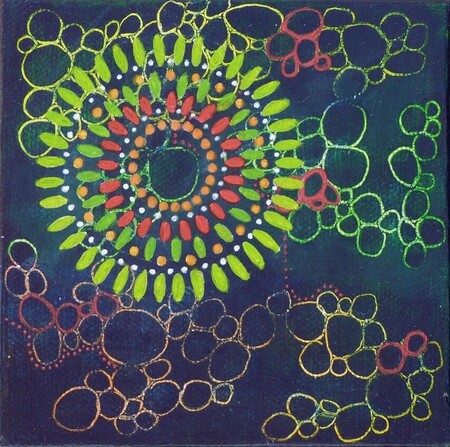 "Patch 11", acrylique sur toile, 10x10 cm, septembre 2021