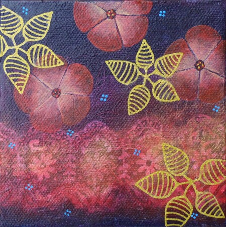 "Patch 17", acrylique sur toile, 10x10 cm, f&eacute;vrier 2022