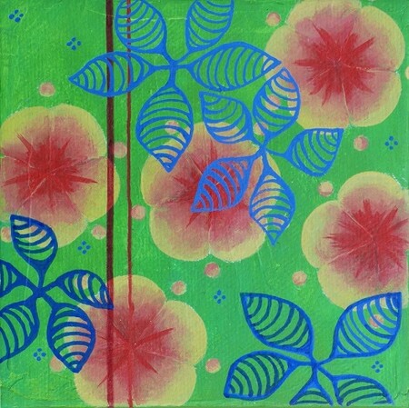 "Patch 2", acrylique sur toile, 10x10 cm, septembre 2019 (vendu)