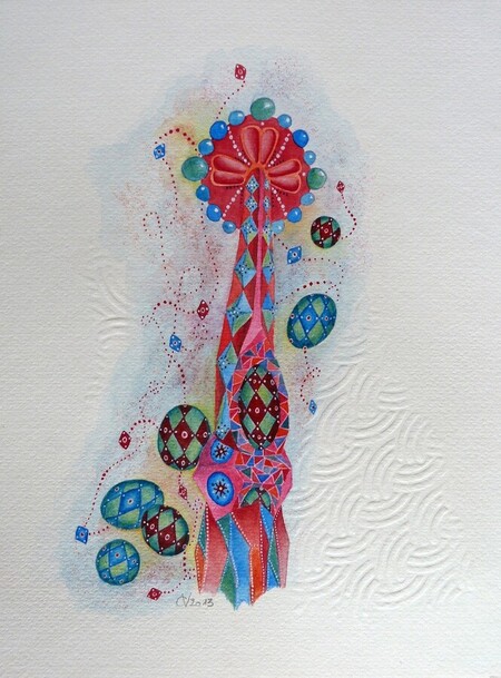 "Au pinacle", aquarelle, 18x24 cm, septembre 2013 (vendu)