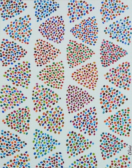 "Un point, c'est tout!", techniques mixtes sur papier, 17x21.5 cm, f&eacute;vrier 2020