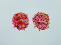 "Trencadis en fleurs 2", aquarelle, 18x24 cm, février 2020