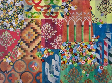 "Veni, vidi, pinxi (Venise)", acrylique sur toile, 72.5x54 cm, octobre 2011 (vendu)